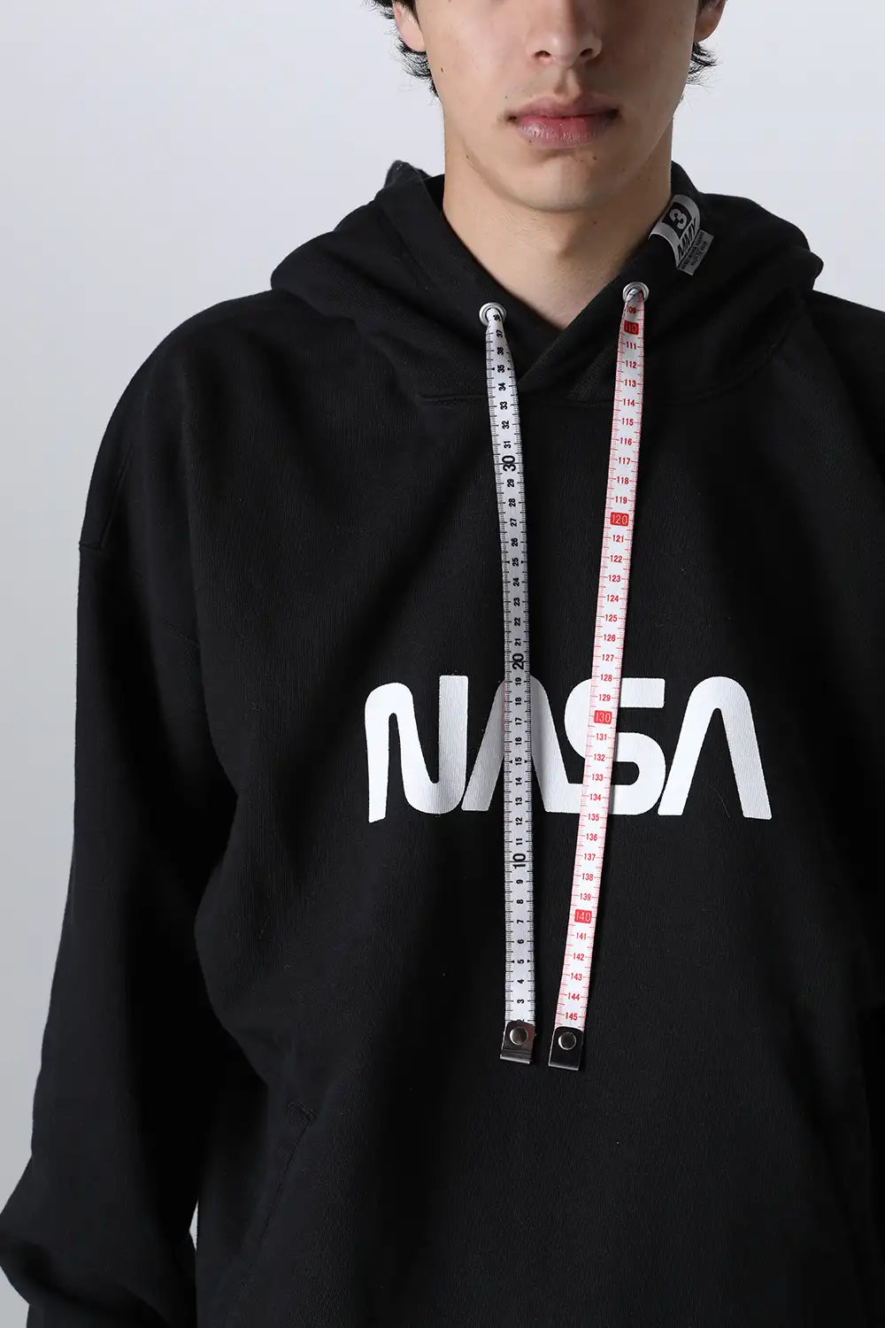 NASA Printed Hoodie Black