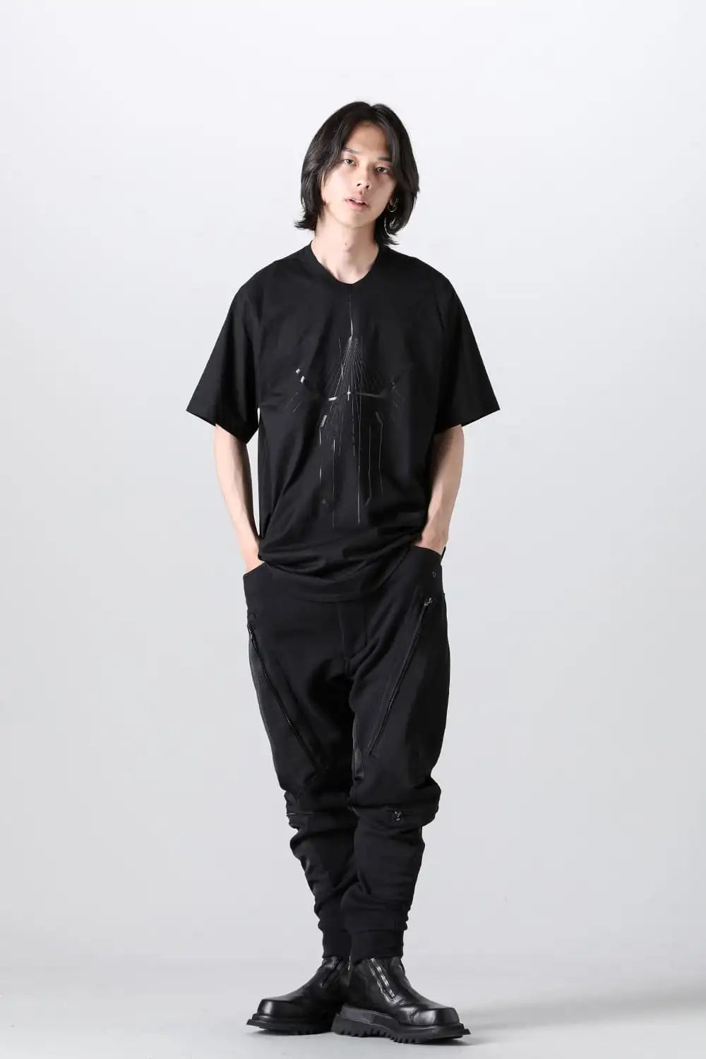 Cotton Sweat Long Zip Pants