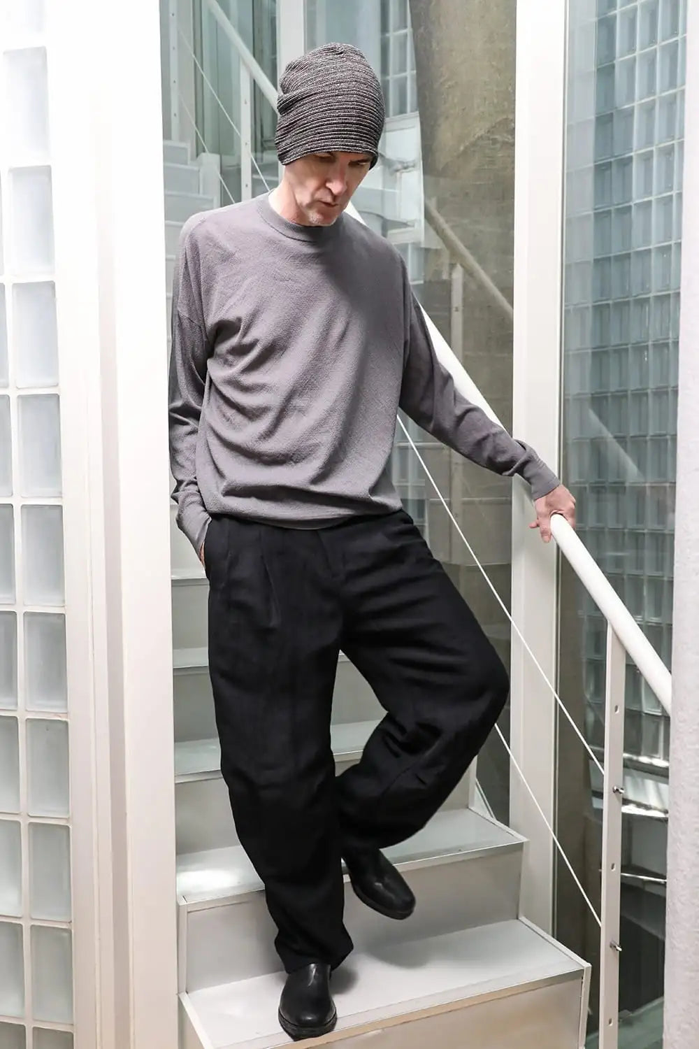 Baggy pants wool / linen