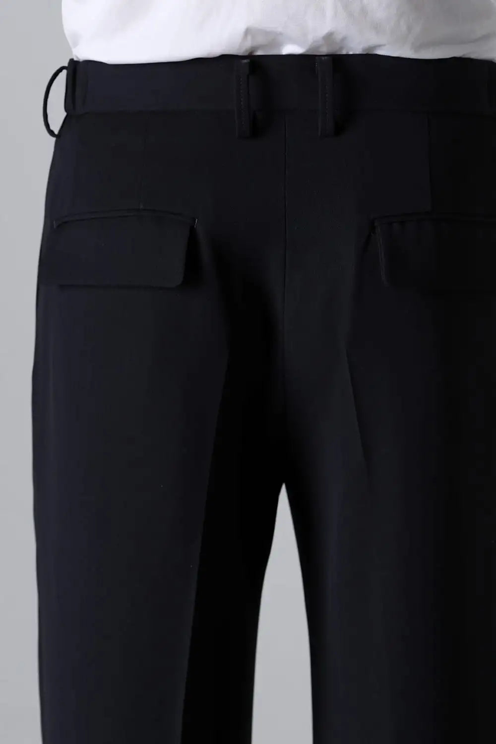 Two Tucks Wide Trousers Dark Navy