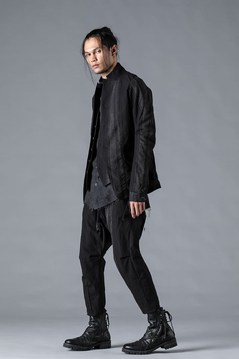 Crack Random Stripe Jacquard Jacket