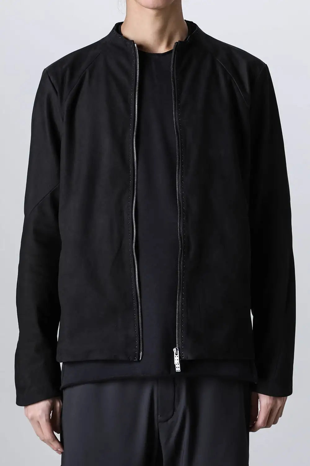 Jacket soft nubuck cow leather Black