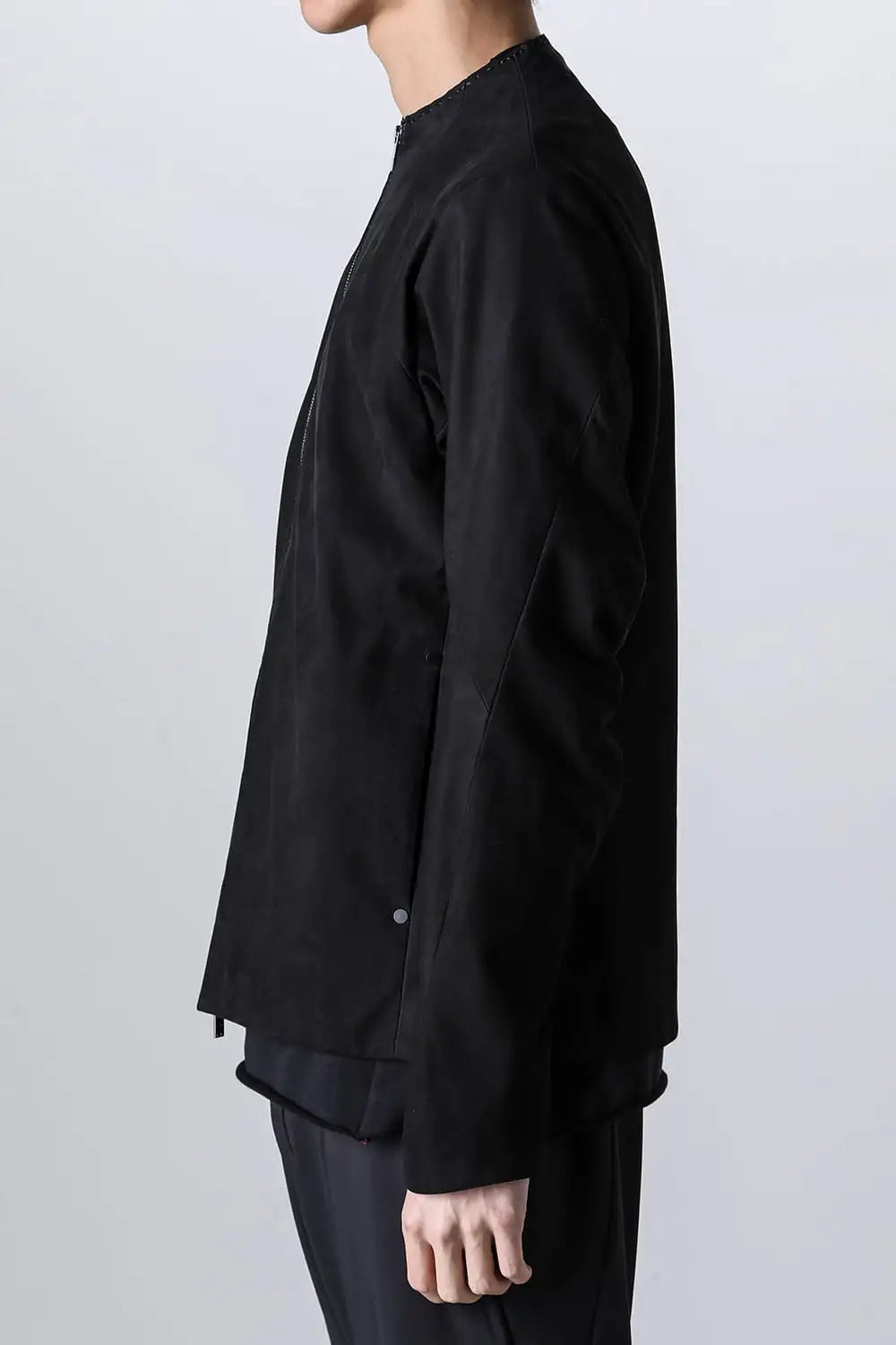 Jacket soft nubuck cow leather Black