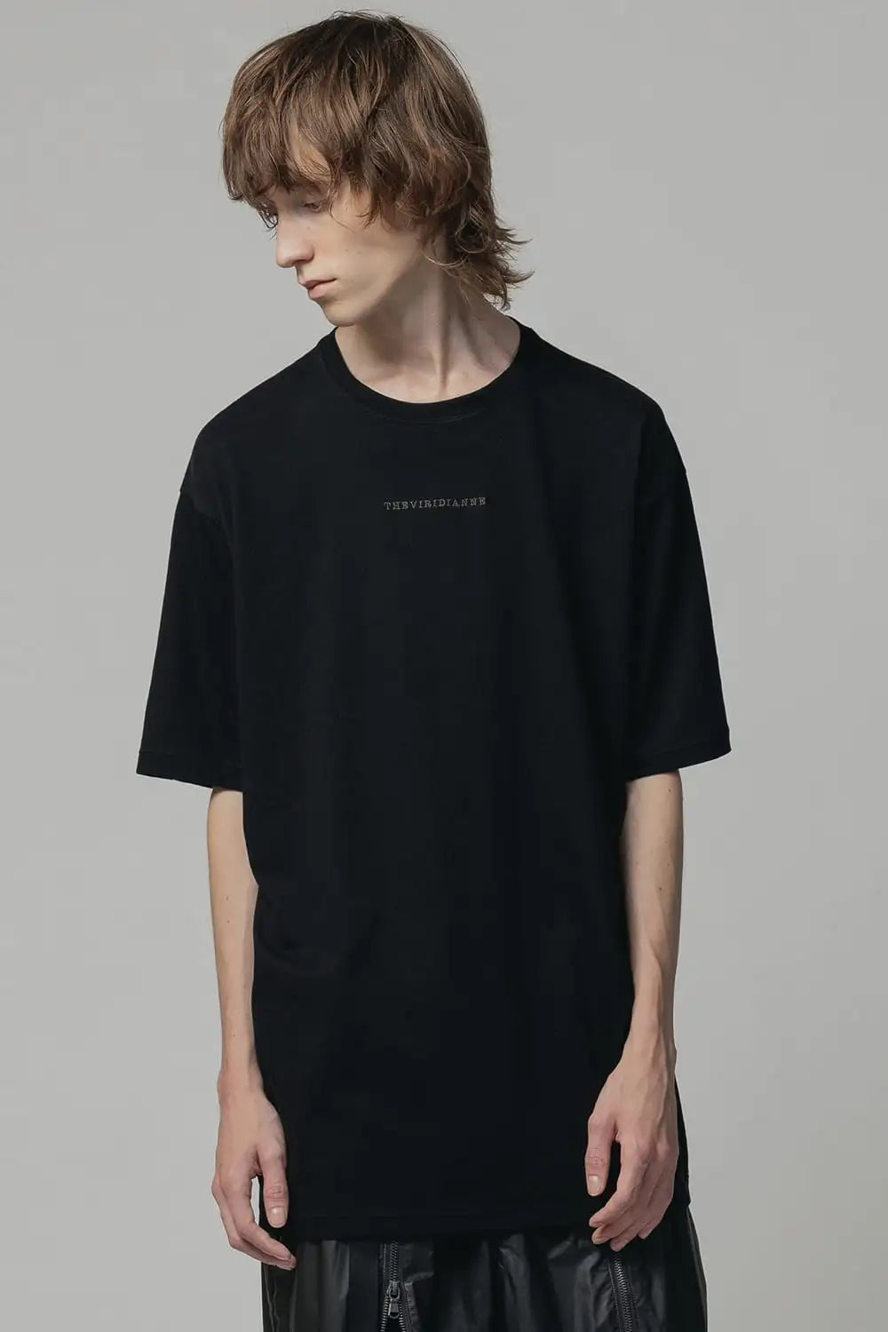 Cotton Jersey Embroidered S/S Tee Black