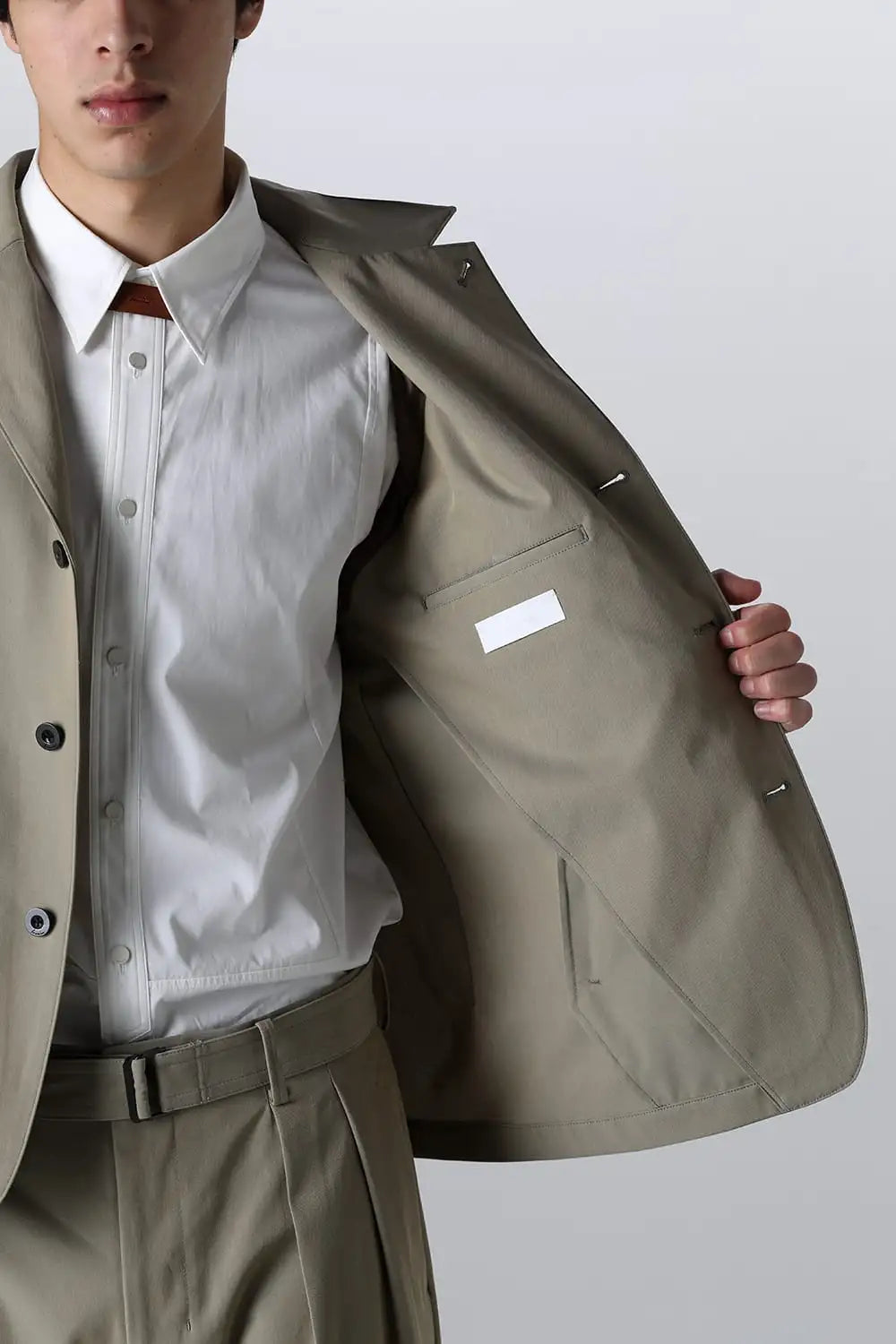 Slash Pocket Jacket Khaki