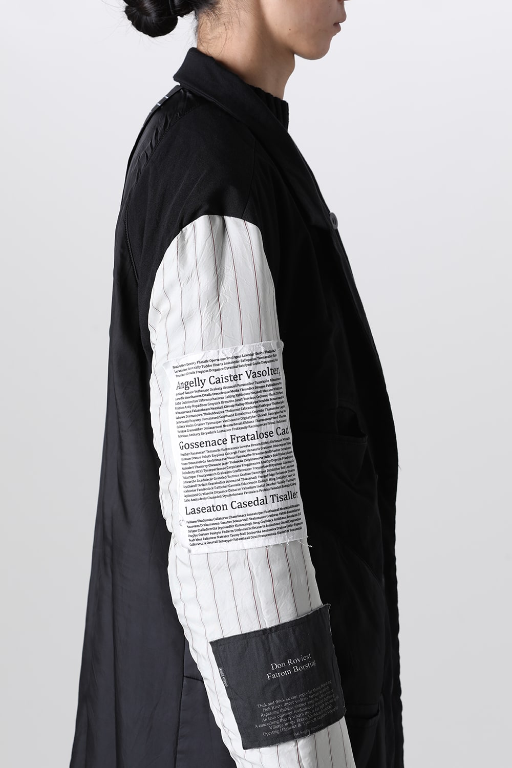 Oversized Long Jacket w/Printed Patches