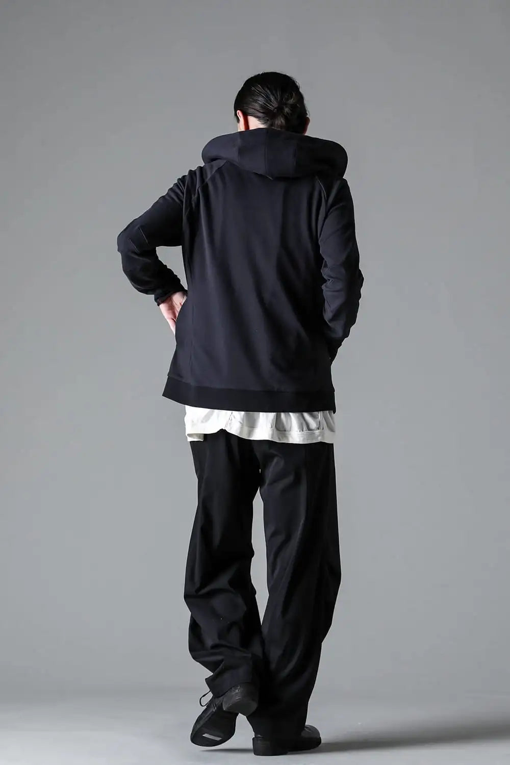 Hooded jacket stretch jersey