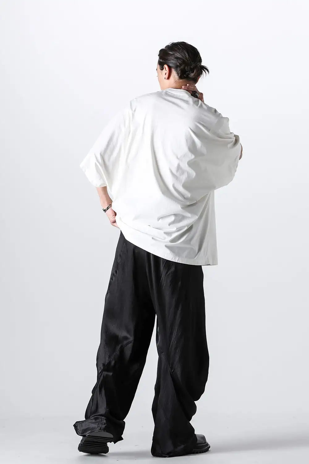 Acetate Vintage Satin Twisted Wide Pants