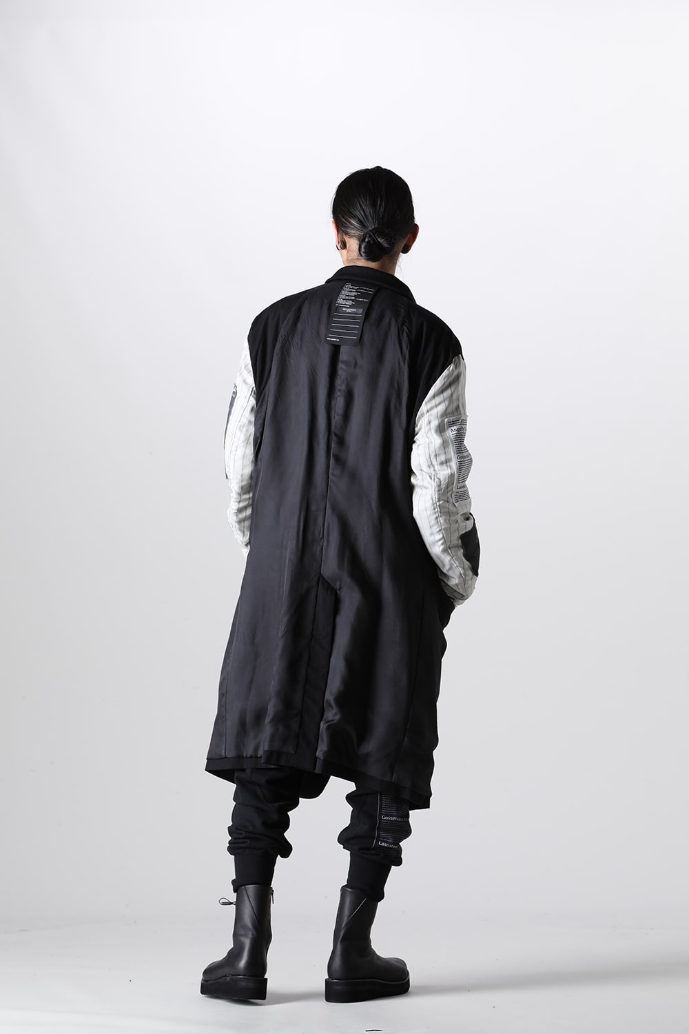 Oversized Long Jacket w/Printed Patches