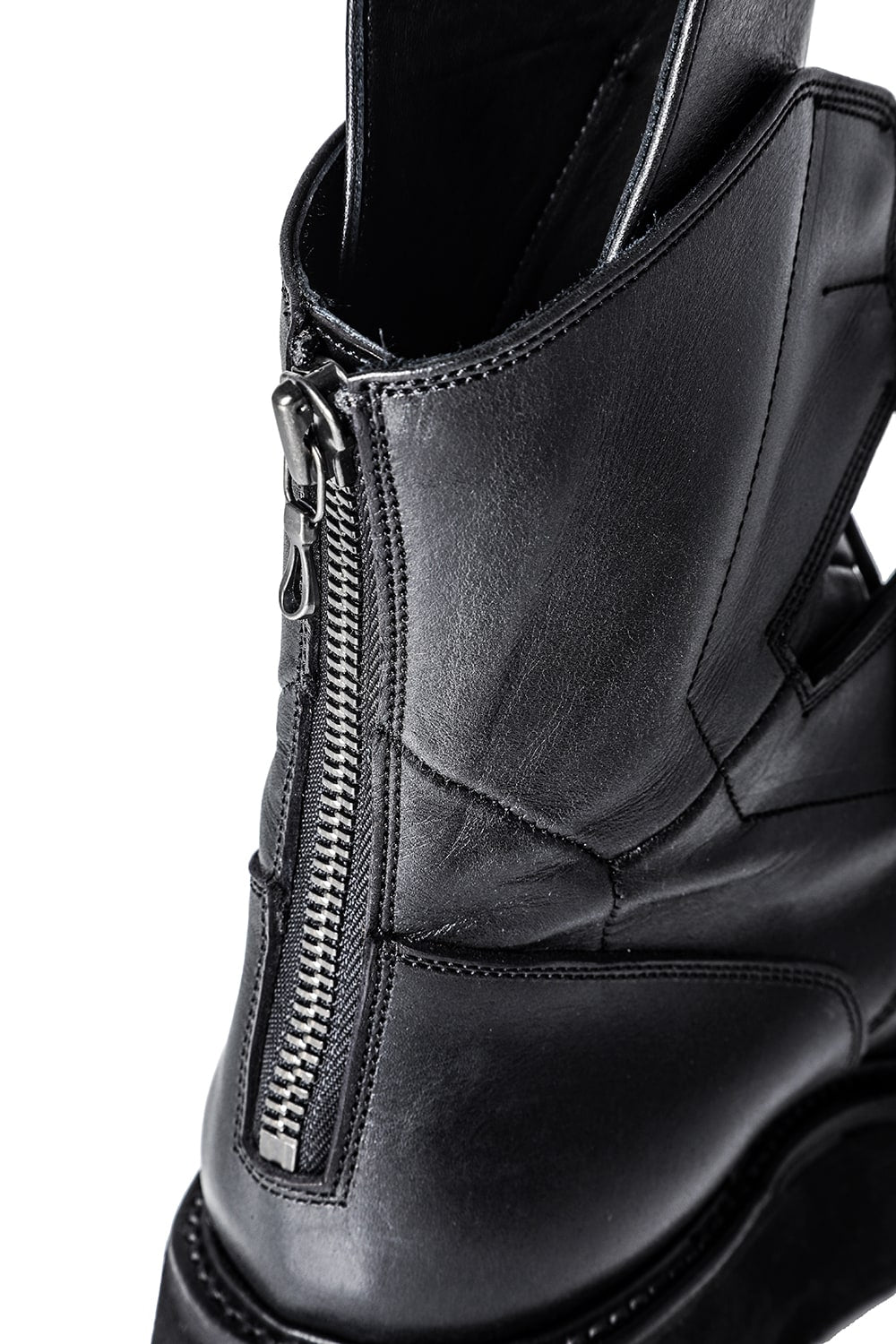 Cow Skin Lace Up Boots