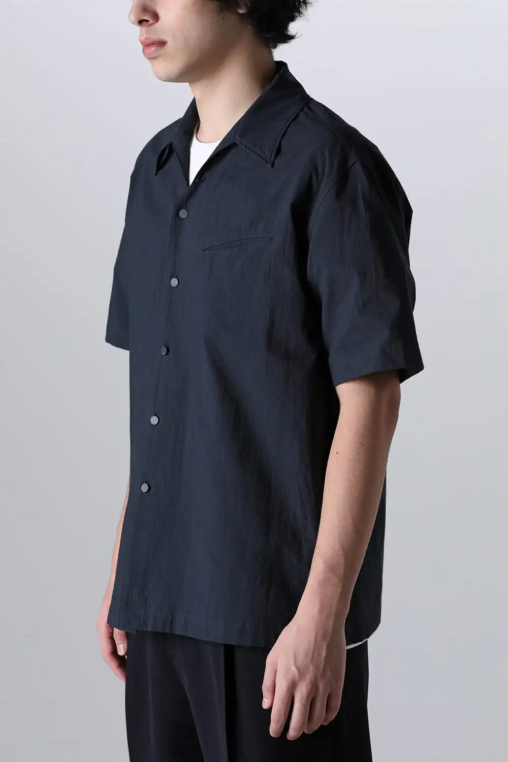 Slash Pocket Short Sleeved Shirt Navy