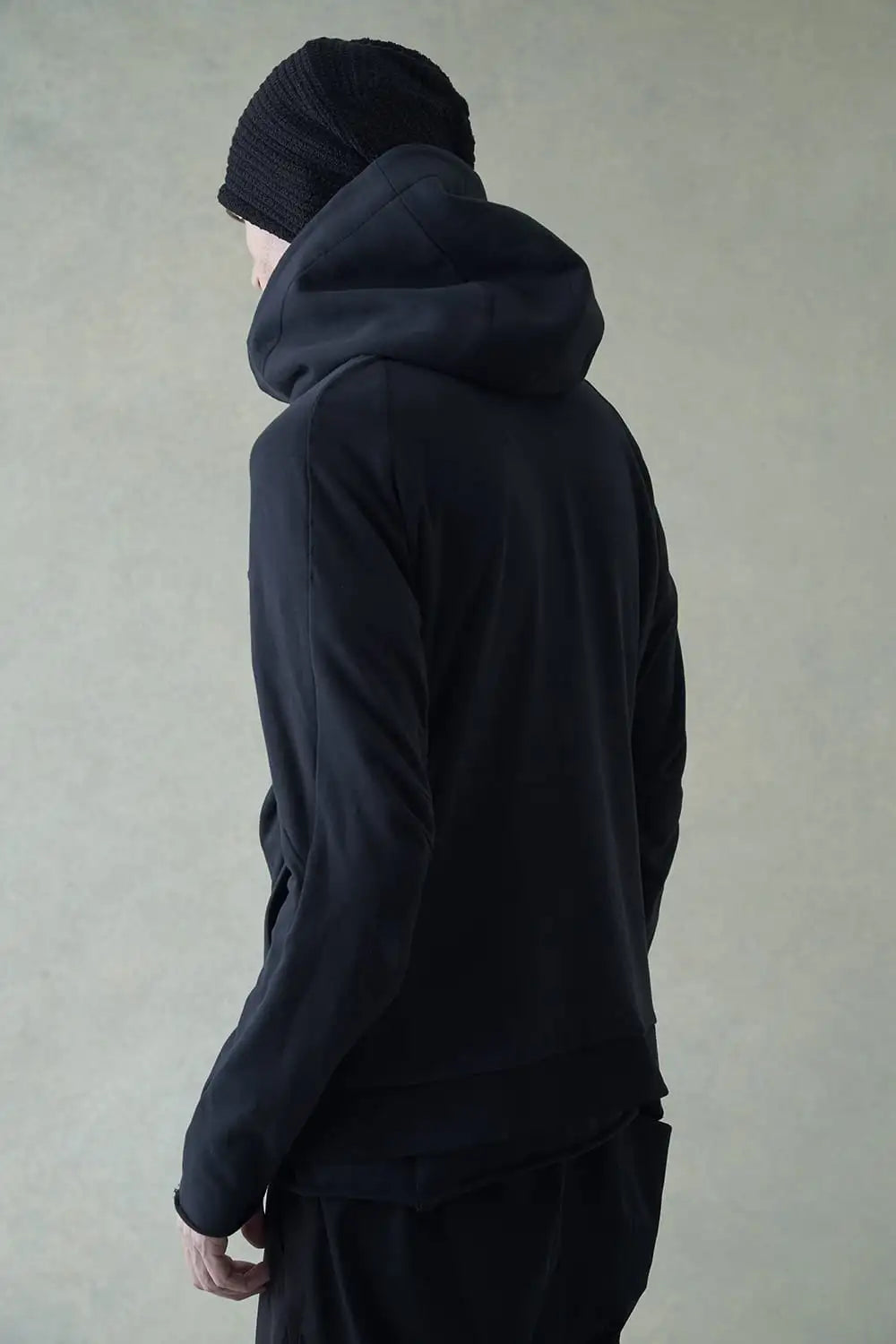 Hooded jacket stretch jersey