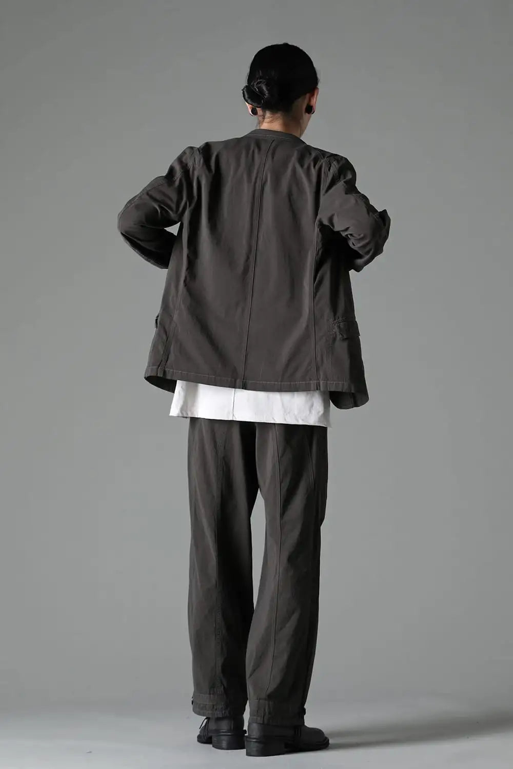 Dry Cotton Wide Trousers  Olive Drab