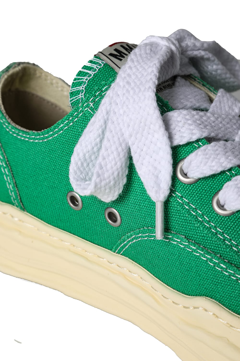 HANK- Original sole sneaker LOW Cut canvas Vintage like Sole Green