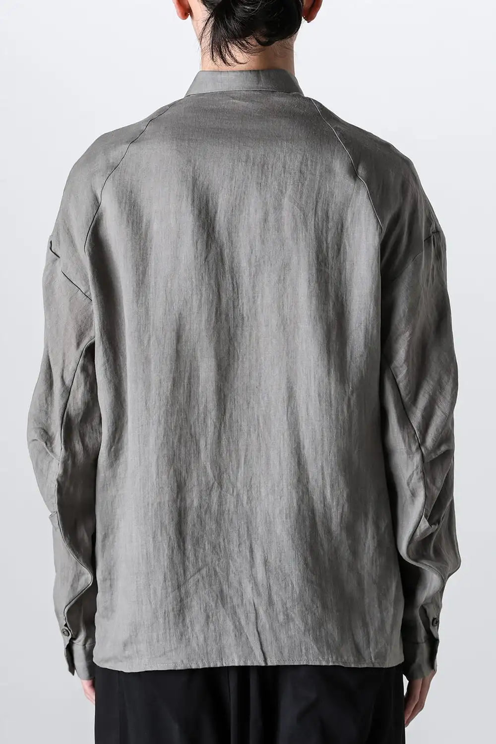 Shirt loose fit ramie Light Gray