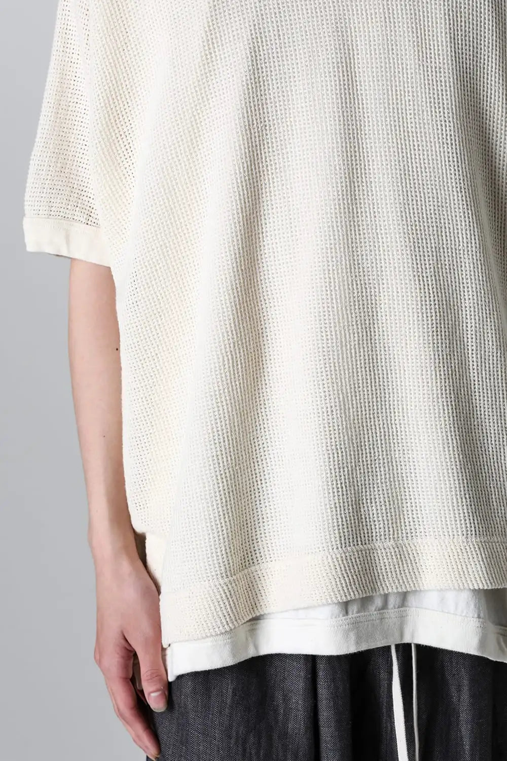 BASIC MESH TEE Cotton Mesh KINARI