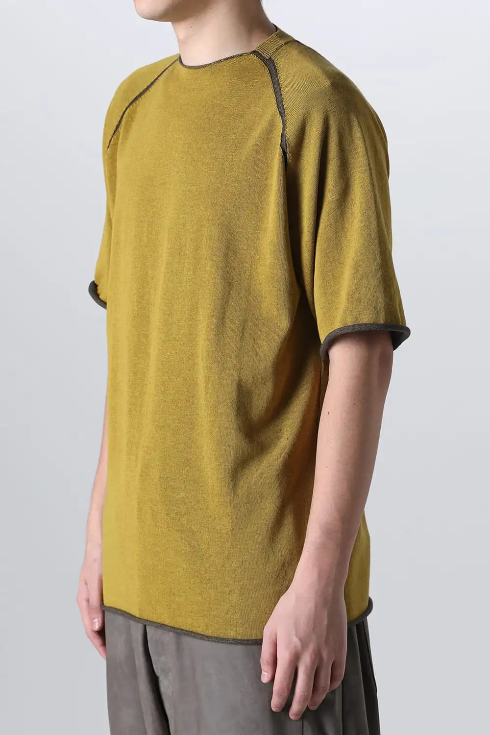 Short sleeve High twist cotton Yellow