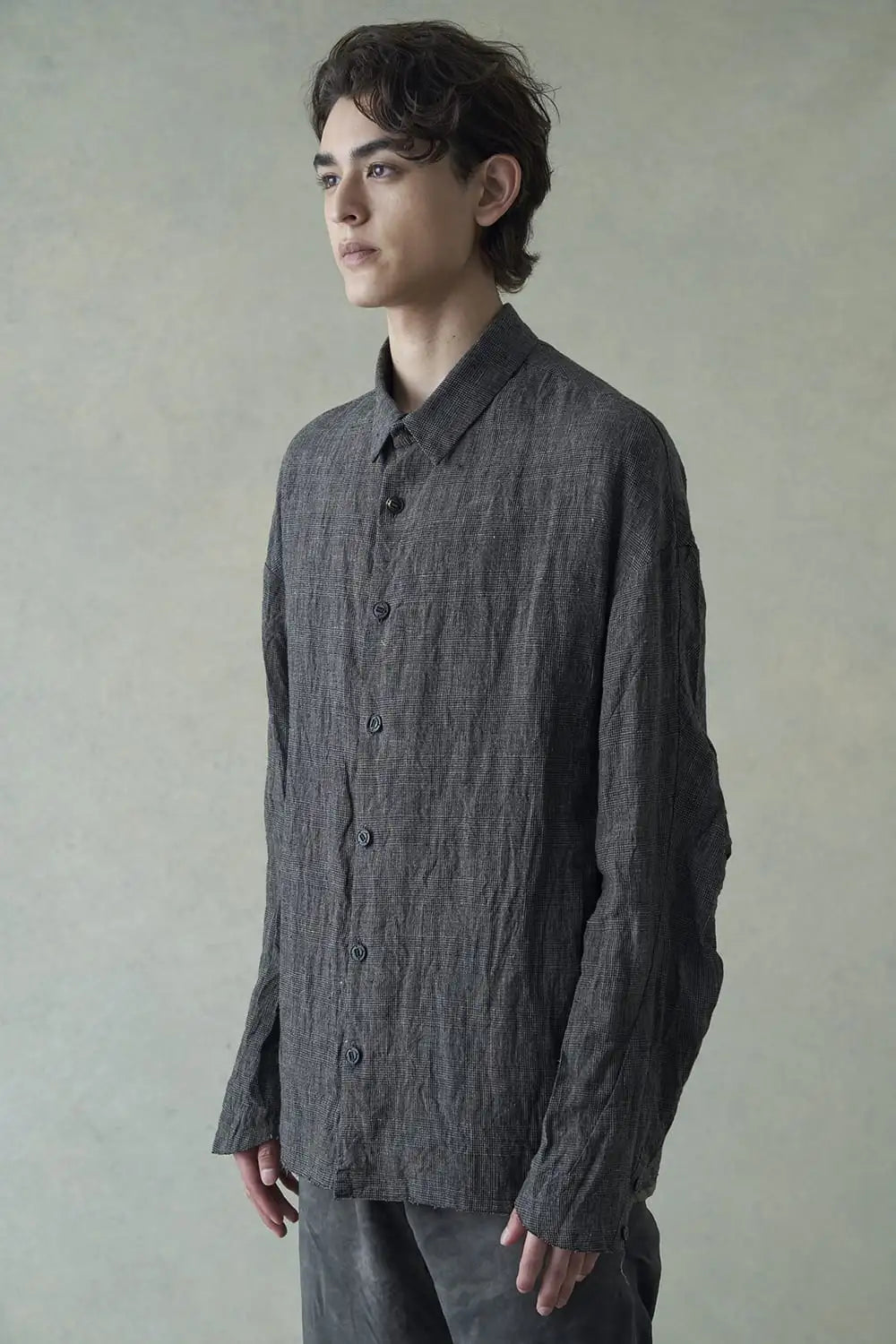 ジャケット リネン グレンチェック