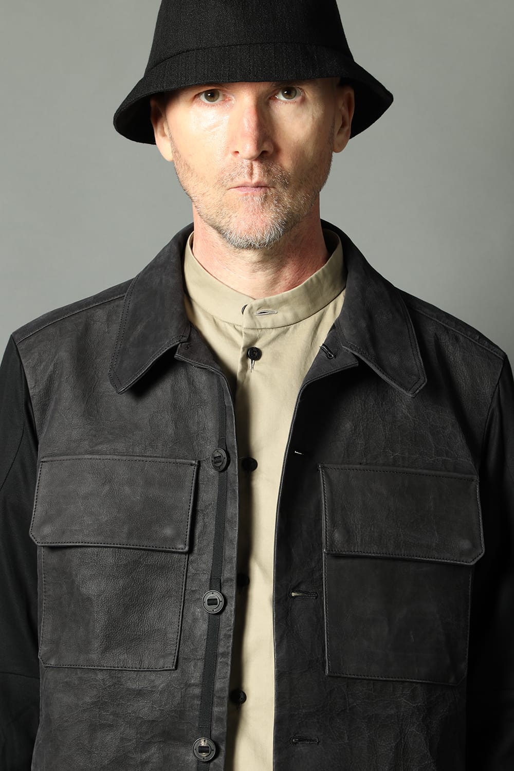 Leather CPO shirt Dyneema leather