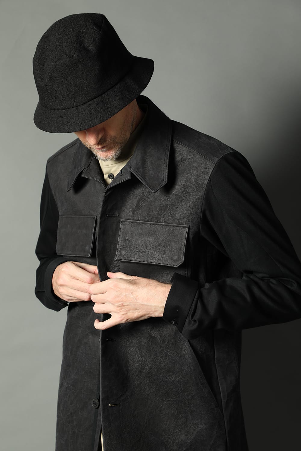 Leather CPO shirt Dyneema leather