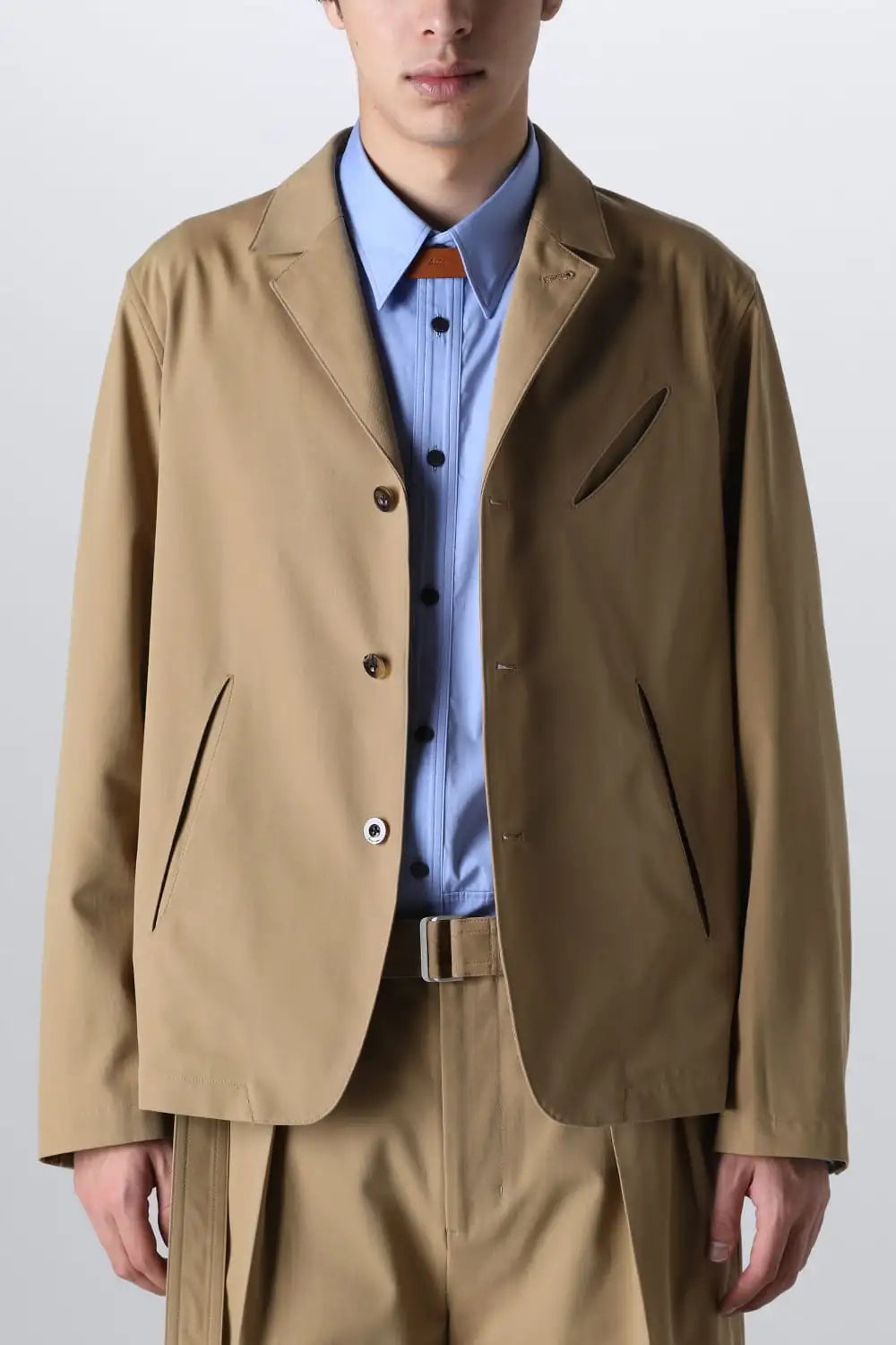 Slash Pocket Jacket Camel