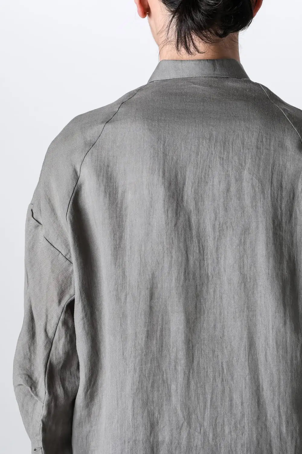 Shirt loose fit ramie Light Gray