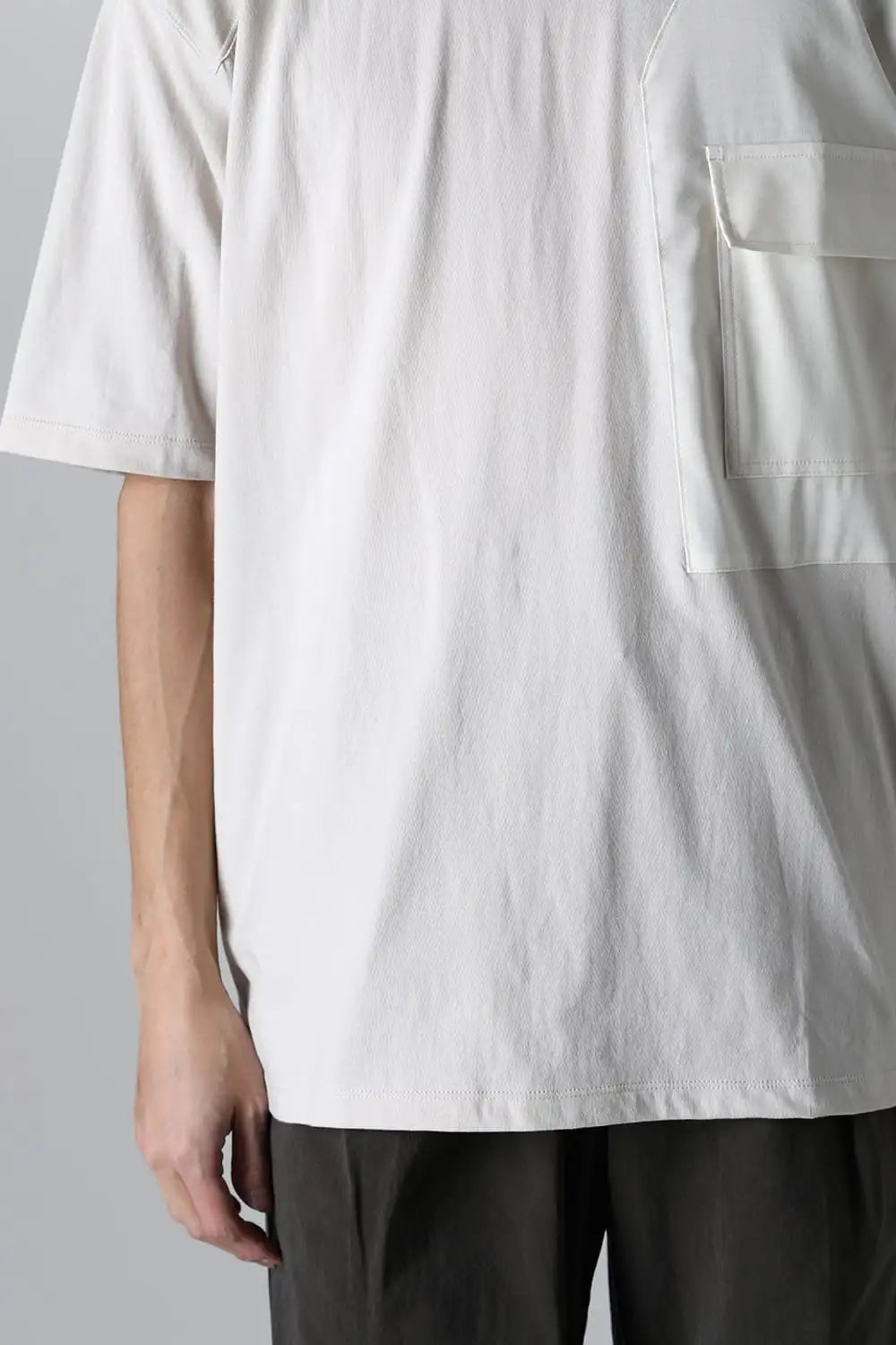 Cotton Jersey Pocket T-shirt  L.Gray