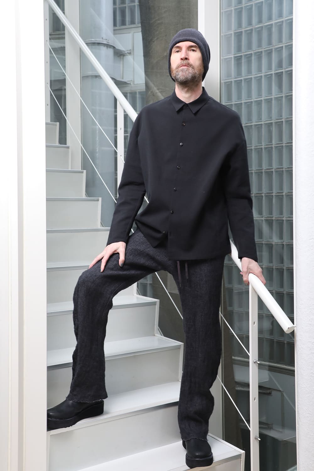 シャツ ルーズフィット コットン/シルク