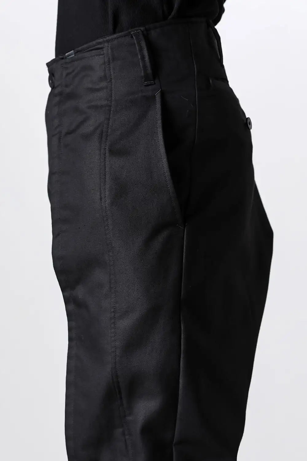 Viscose/Cotton Heavy Satin Snap Pants