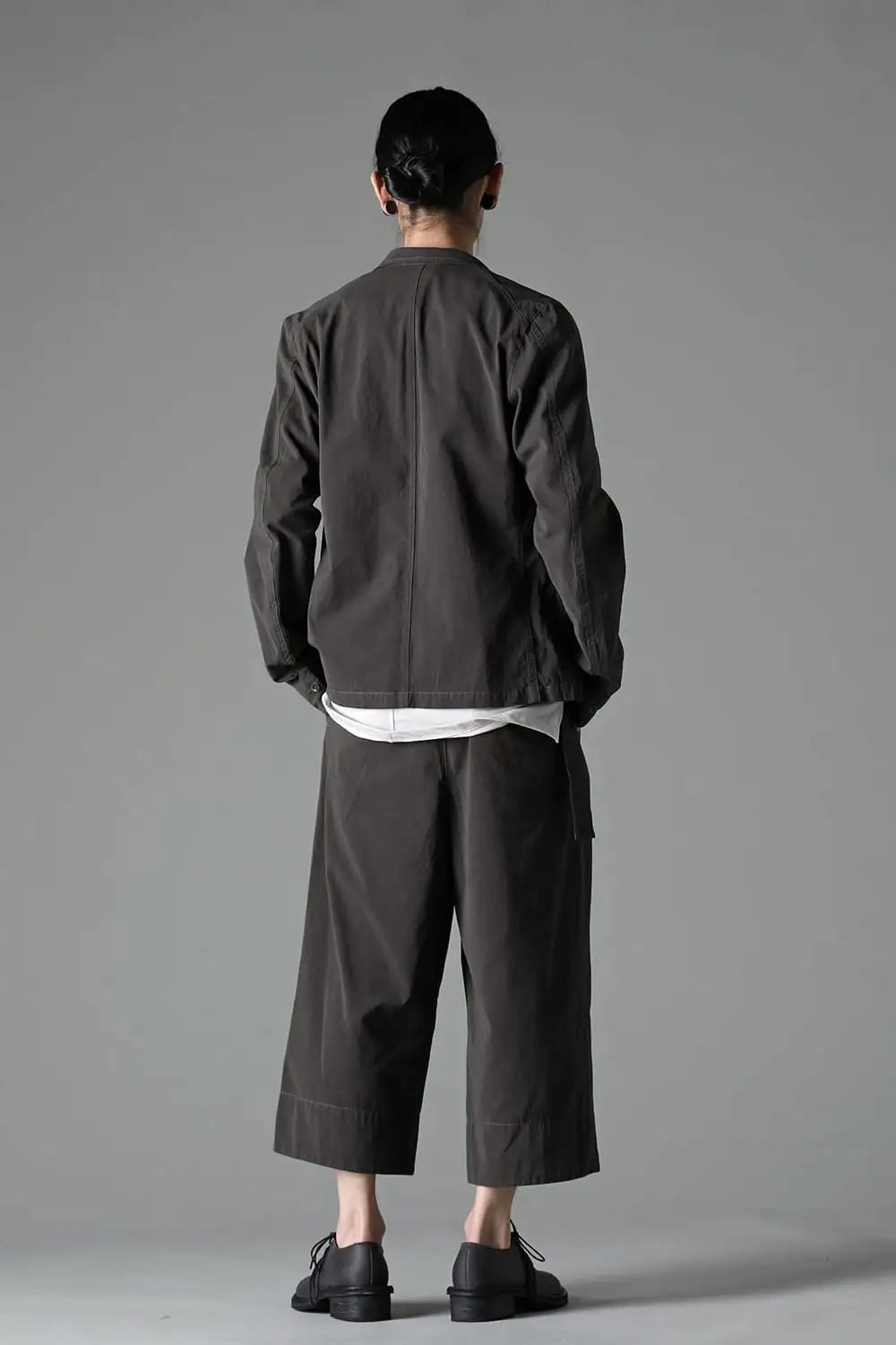 Dry Cotton Wide-Cropped Pants  Olive Drab