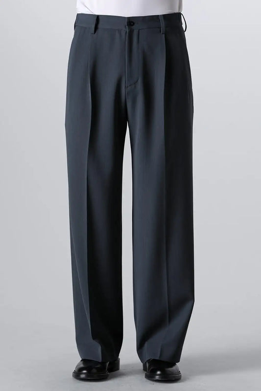 Two Tucks Wide Trousers Charcoal