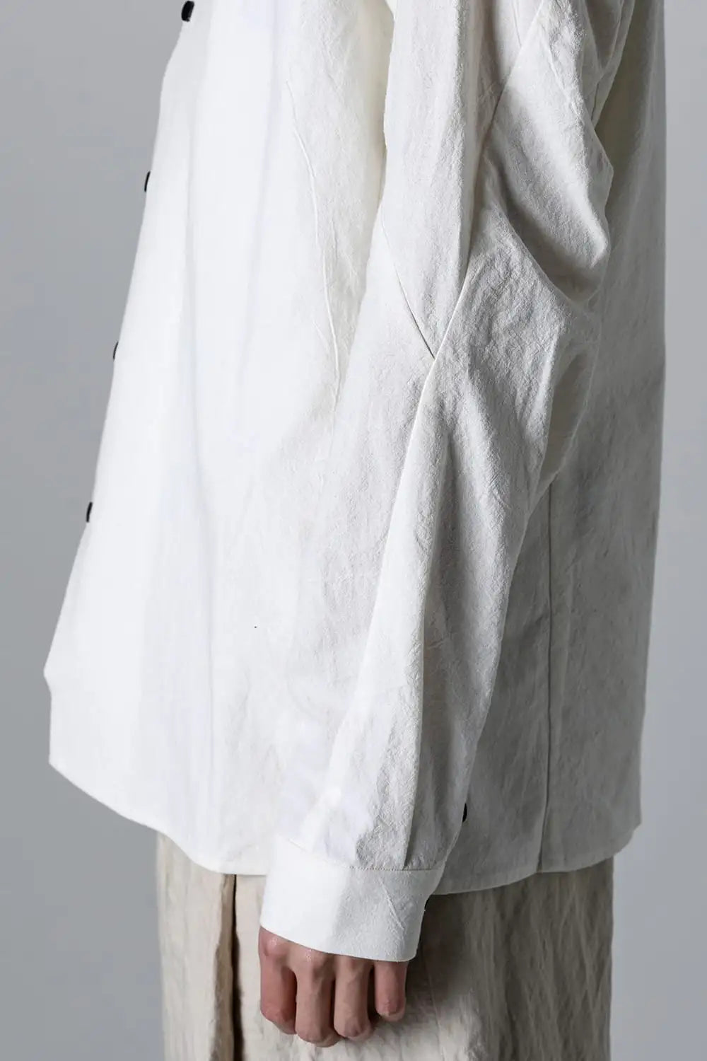 High neck shirt cotton / hemp