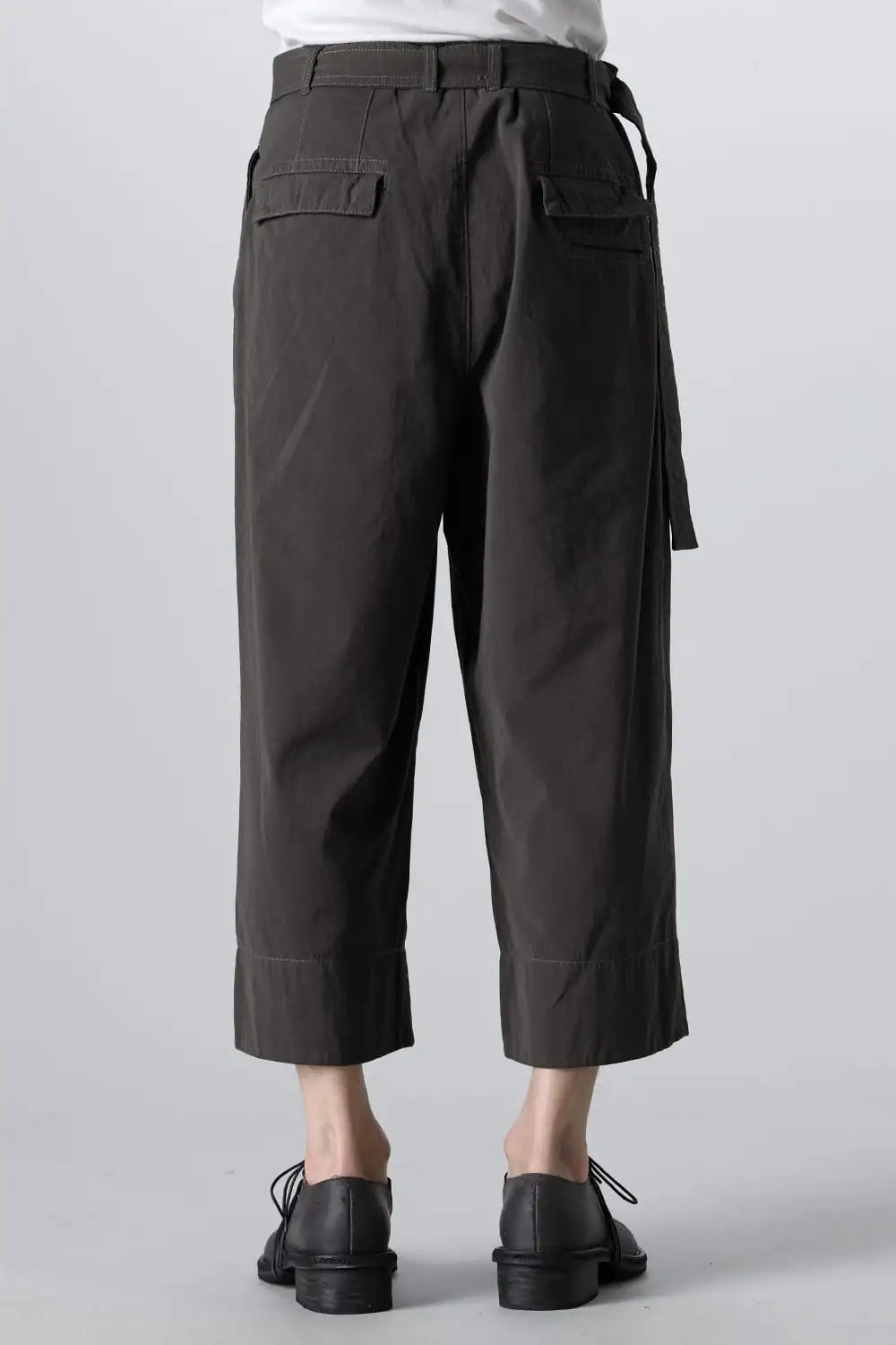 Dry Cotton Wide-Cropped Pants  Olive Drab