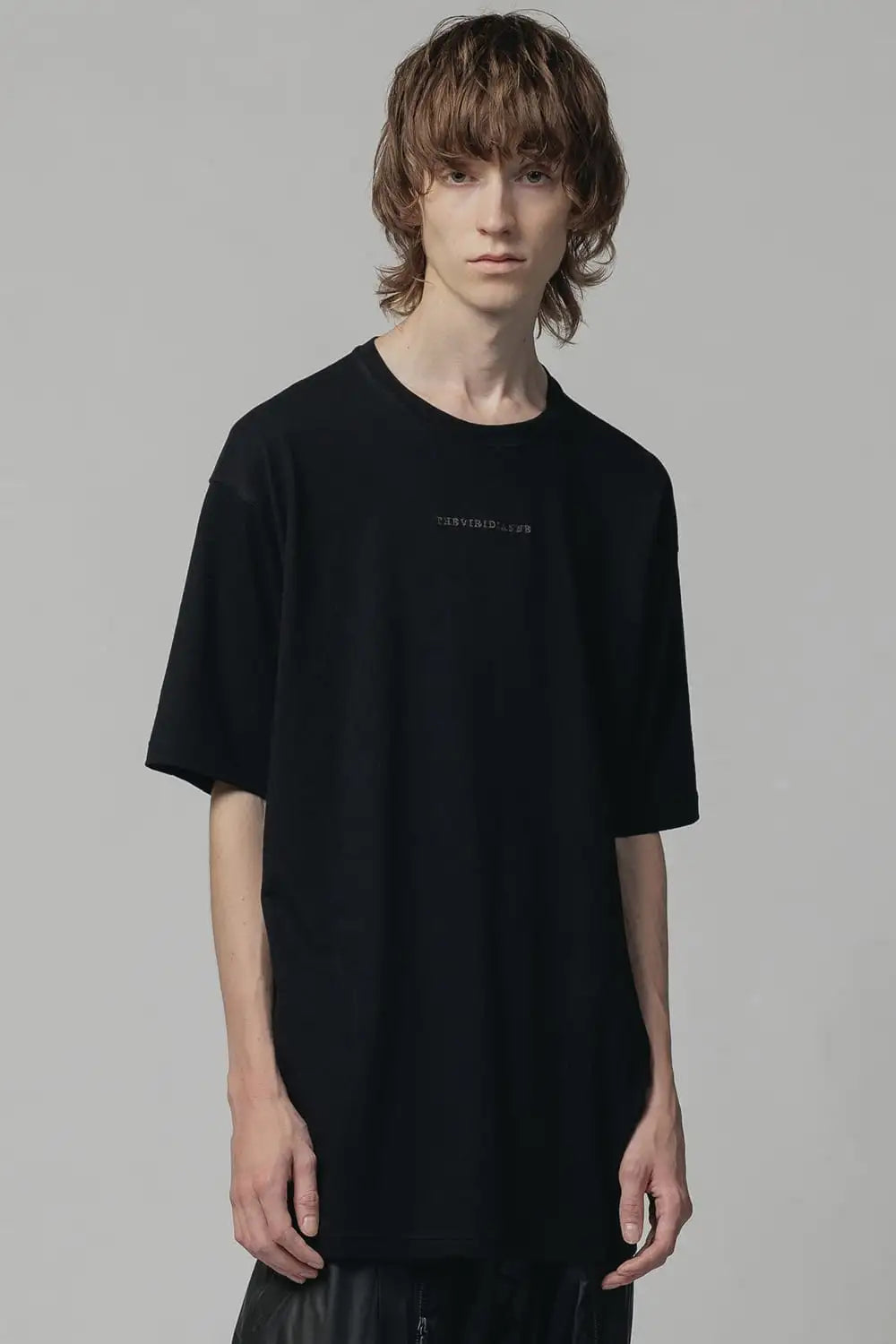 Cotton Jersey Embroidered S/S Tee Black