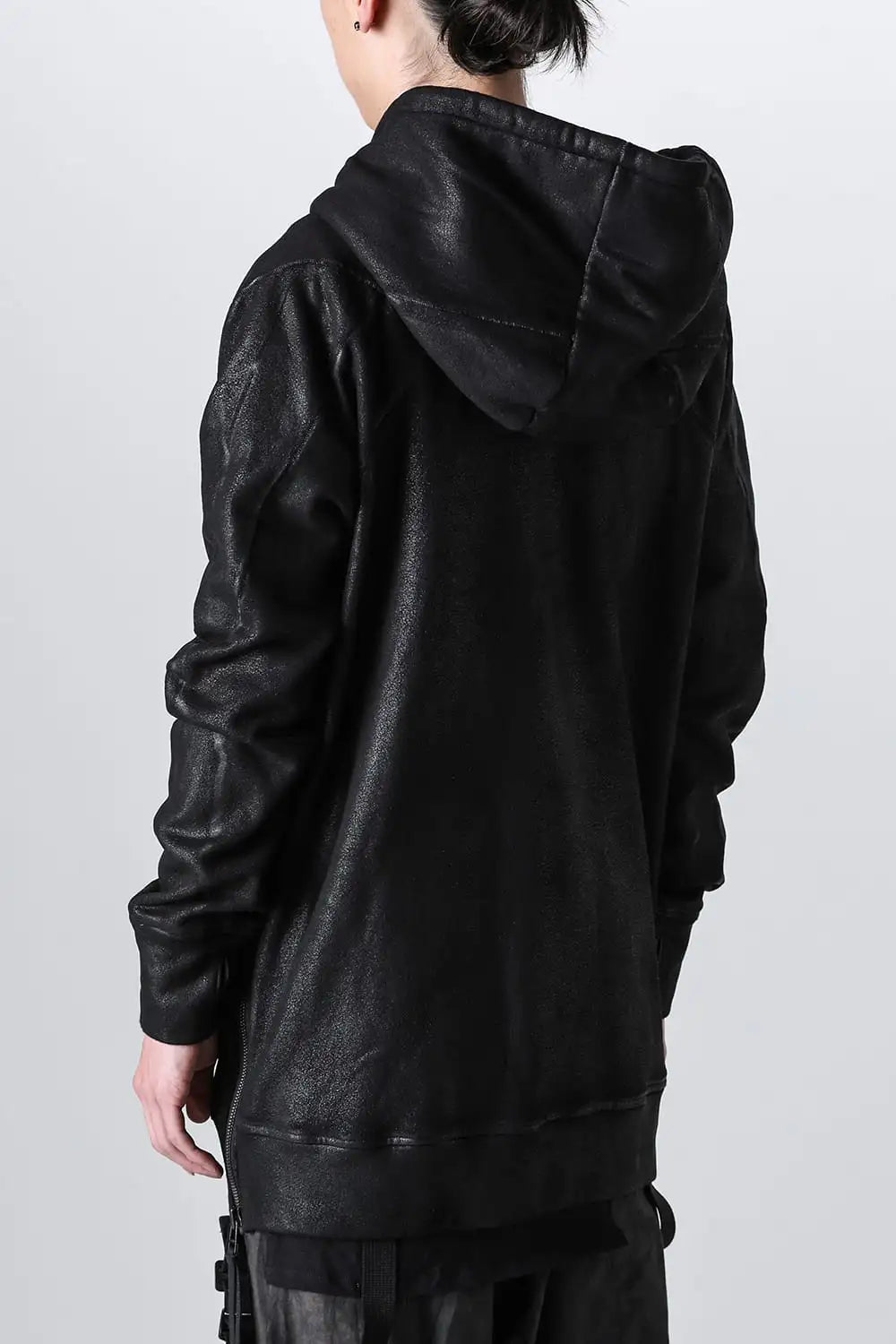 Untwisted Fleece-Lined Coating Hooded Jacket