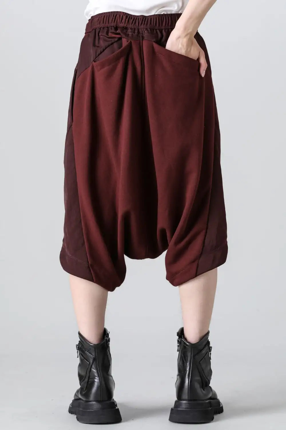 Cotton Sweat Sarouel Short Pants Blood