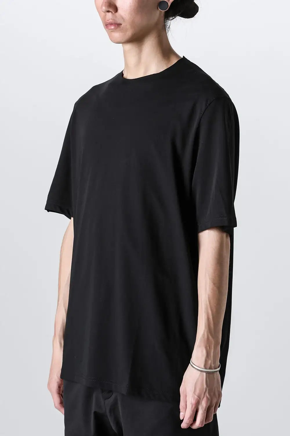 Short sleeve high twist jersey Black