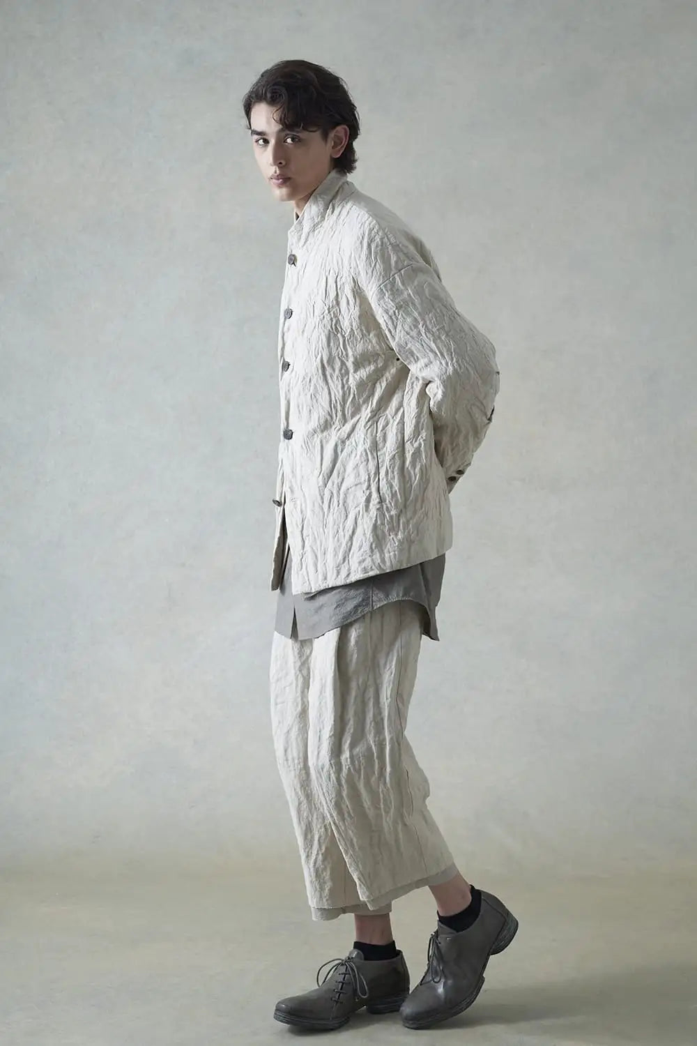 Jacket canapa / cotton metal shrink