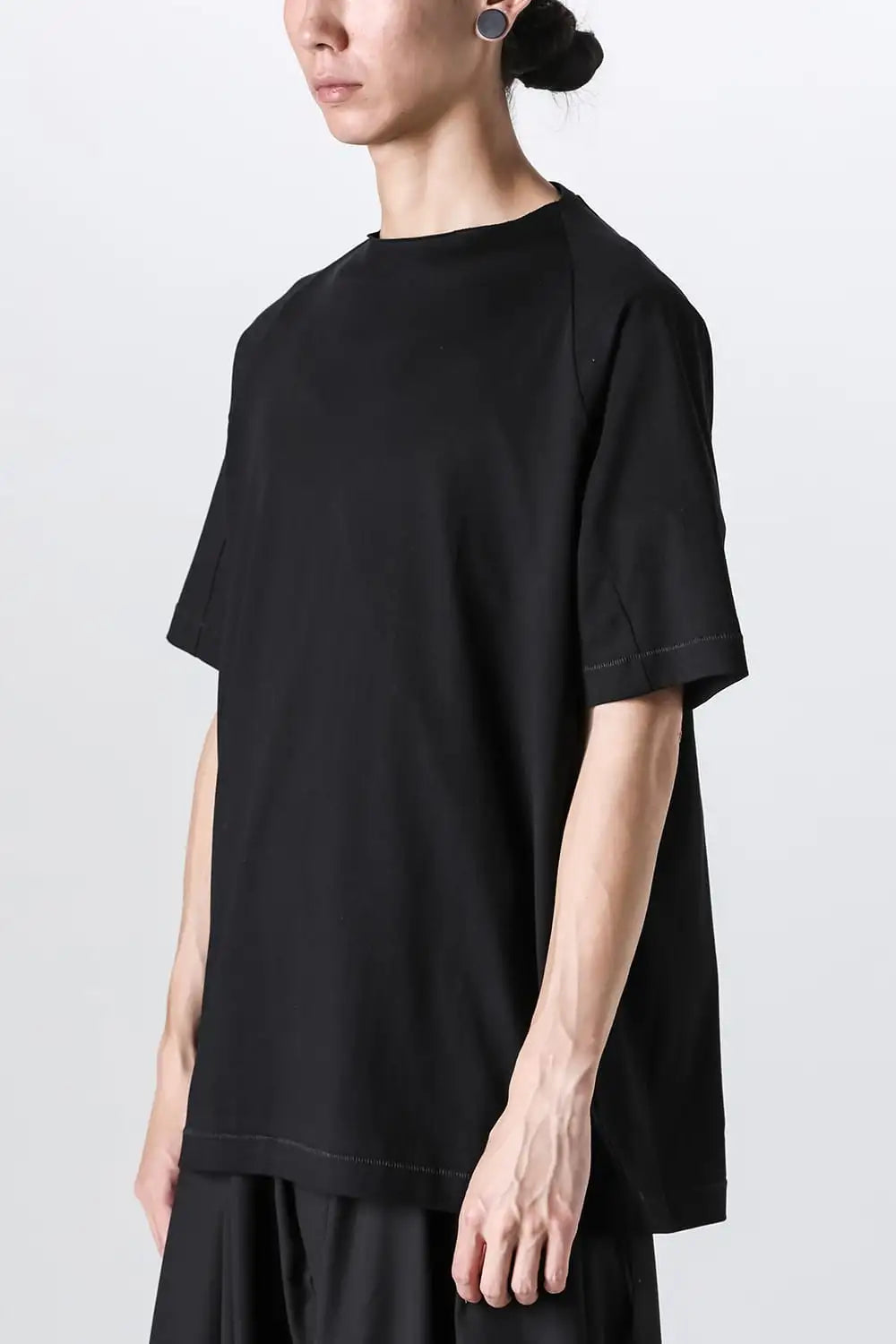 Short sleeve cotton jersey Black