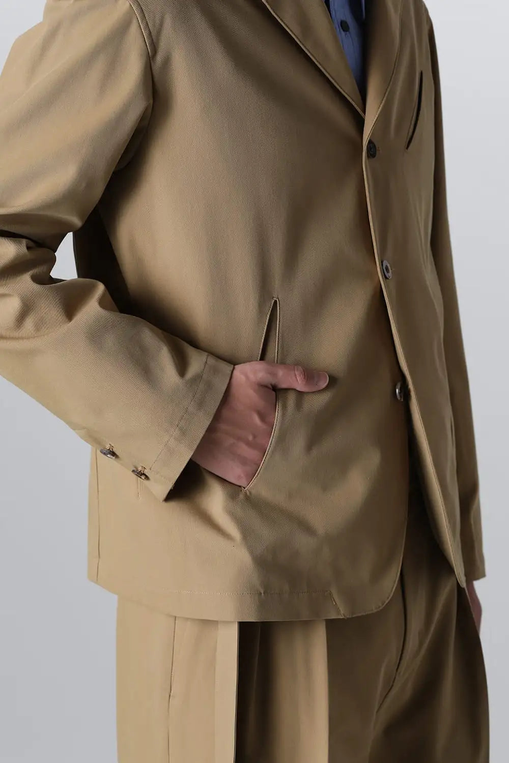 Slash Pocket Jacket Camel