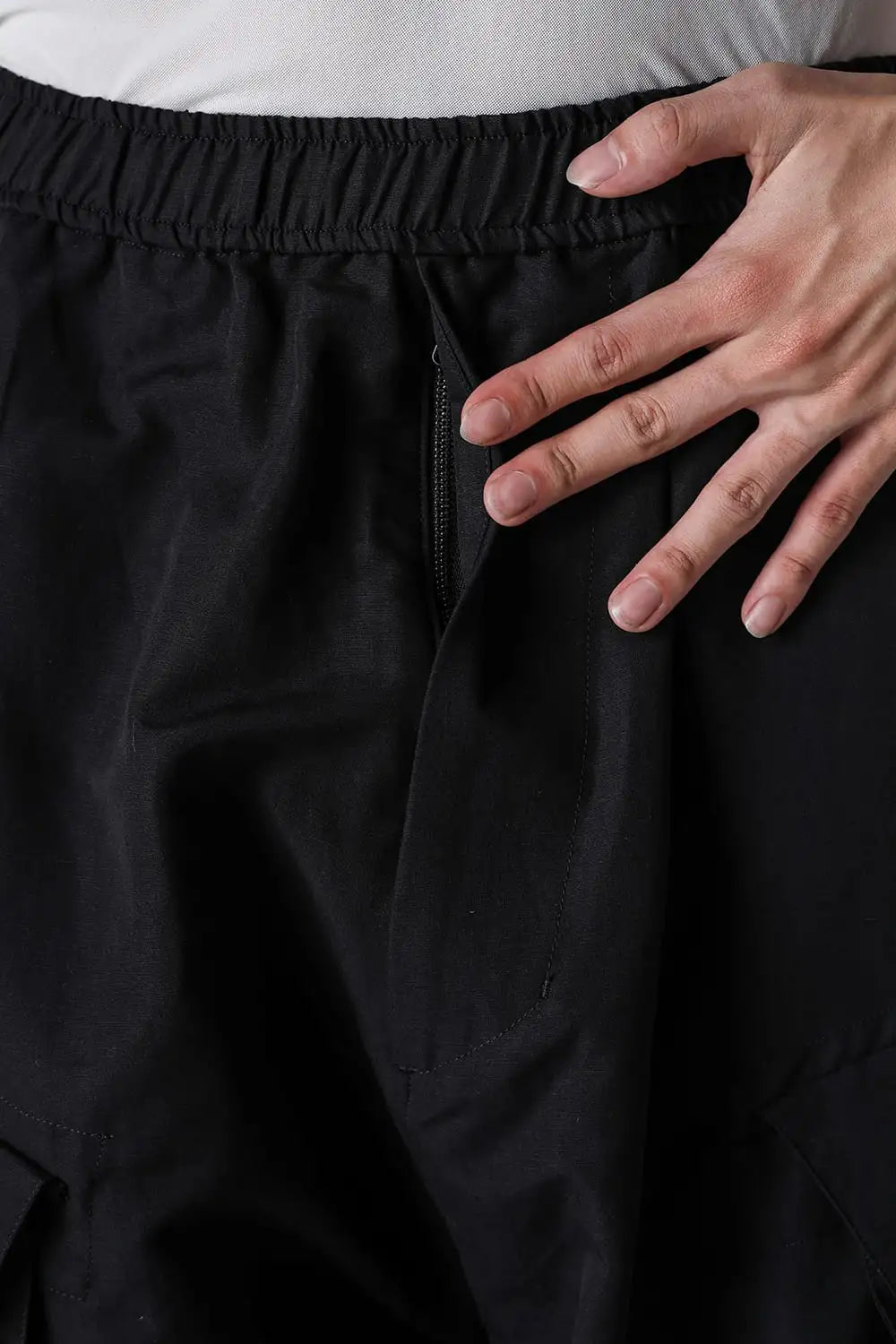 Cotton / Linen Poplin Cargo Crotch Pants