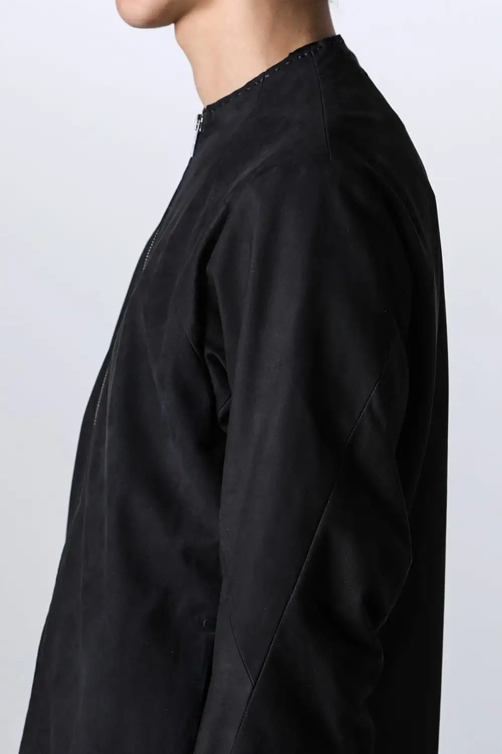 Jacket soft nubuck cow leather Black