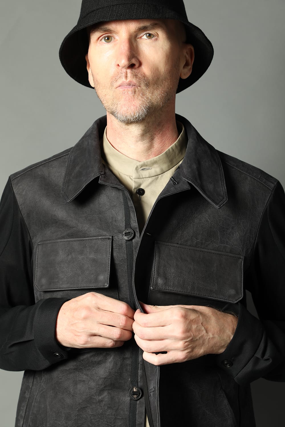 Leather CPO shirt Dyneema leather