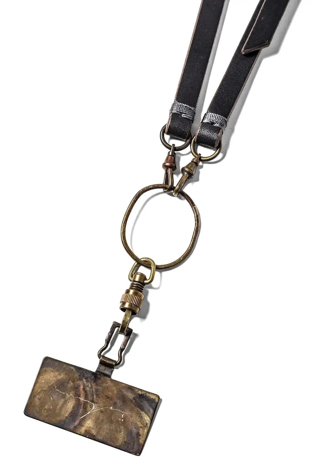 Phone Strap Conceria 800 oil bread Charcoal Gray