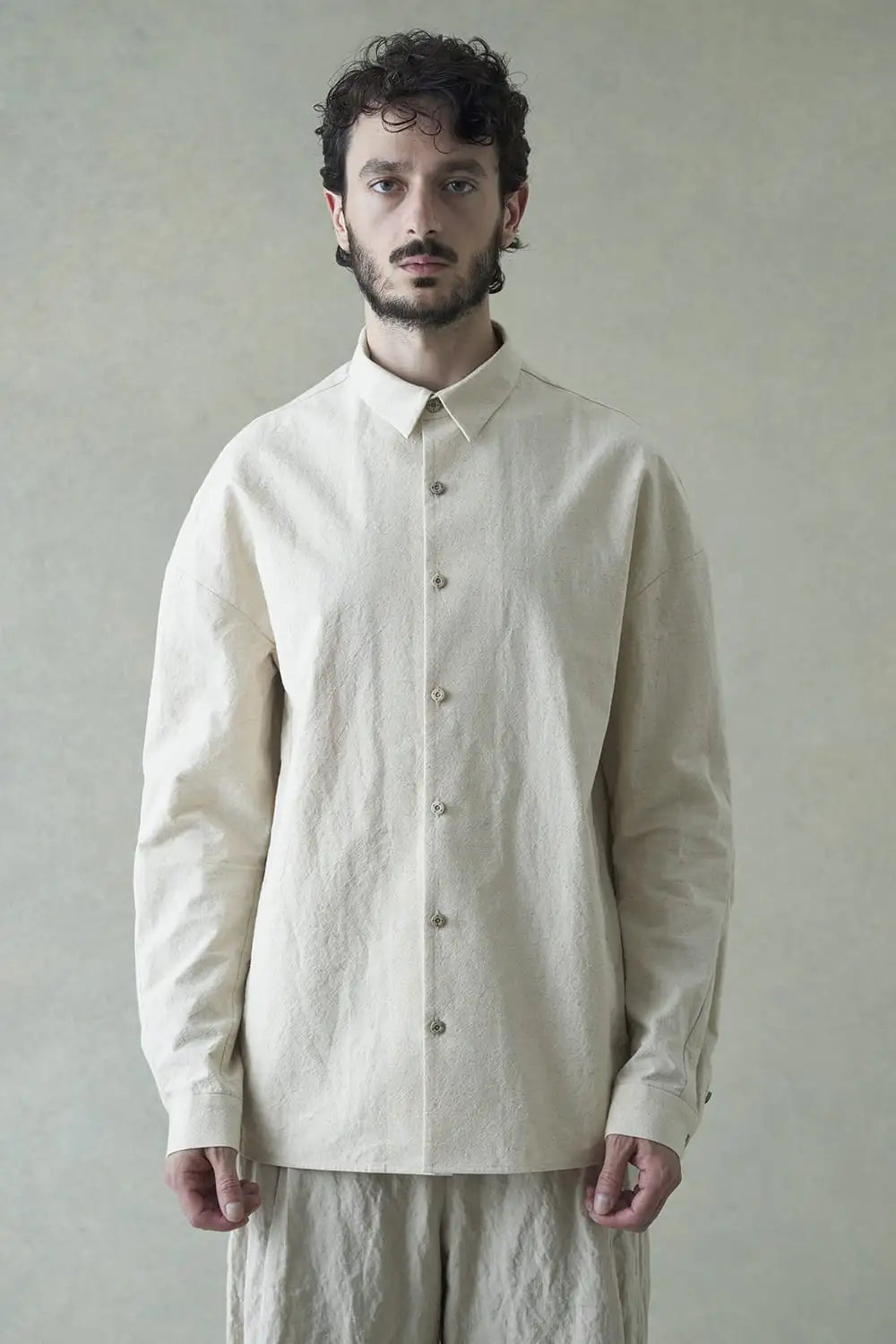 シャツ ルーズフィット コットンヘンプ