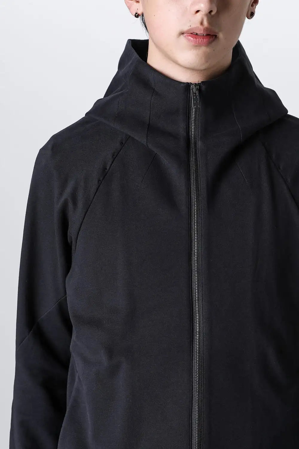 Hooded jacket stretch jersey