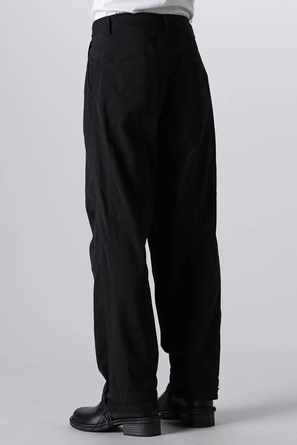 Dry Cotton Wide Trousers  Black