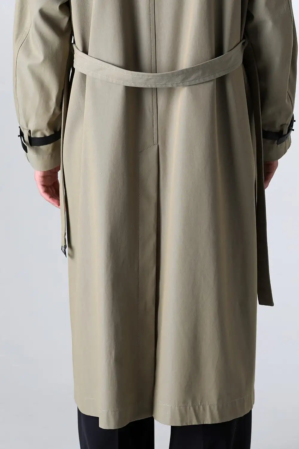 Stand Collar Coat With Leather Strap