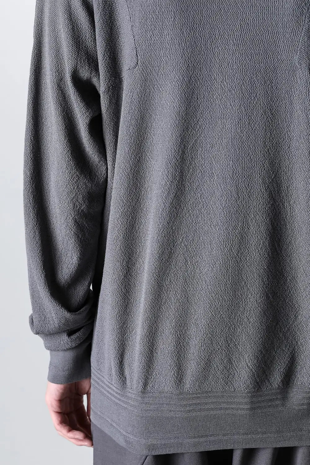 Pullover knit cotton / linen / silk Gray