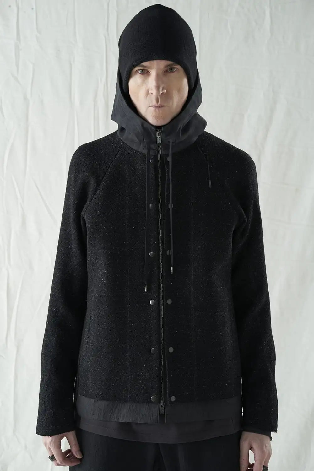 Hooded jacket Shetland wool